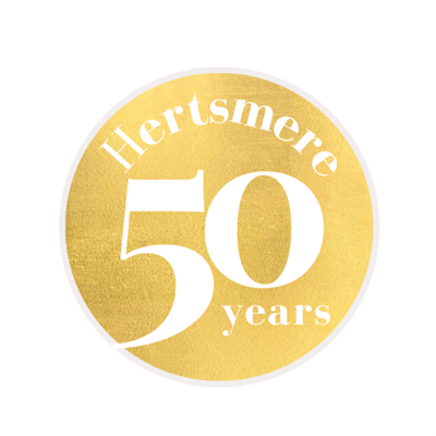 Hertsmere's 50th anniversary logo