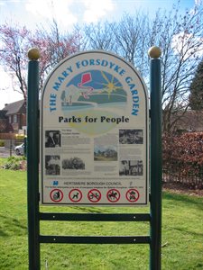 Mary Forsdyke entrance sign