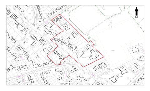 E:\Work\Beams Work\Hertsmere - Conservation Areas\High Road, Bushey Heath\Map of High Road wNorth Arrow.png
