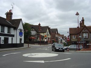 The junction of Watling Street & Shenley Hill in Radlett