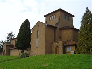 The Chapel, Porters Park Drive, Shenley (a modern yellow brick church)