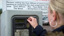 Driver obtaining a car parking ticket