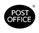 Circular logo for the post office.