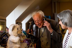 Potters Bar Museum - Arnold and volunteer