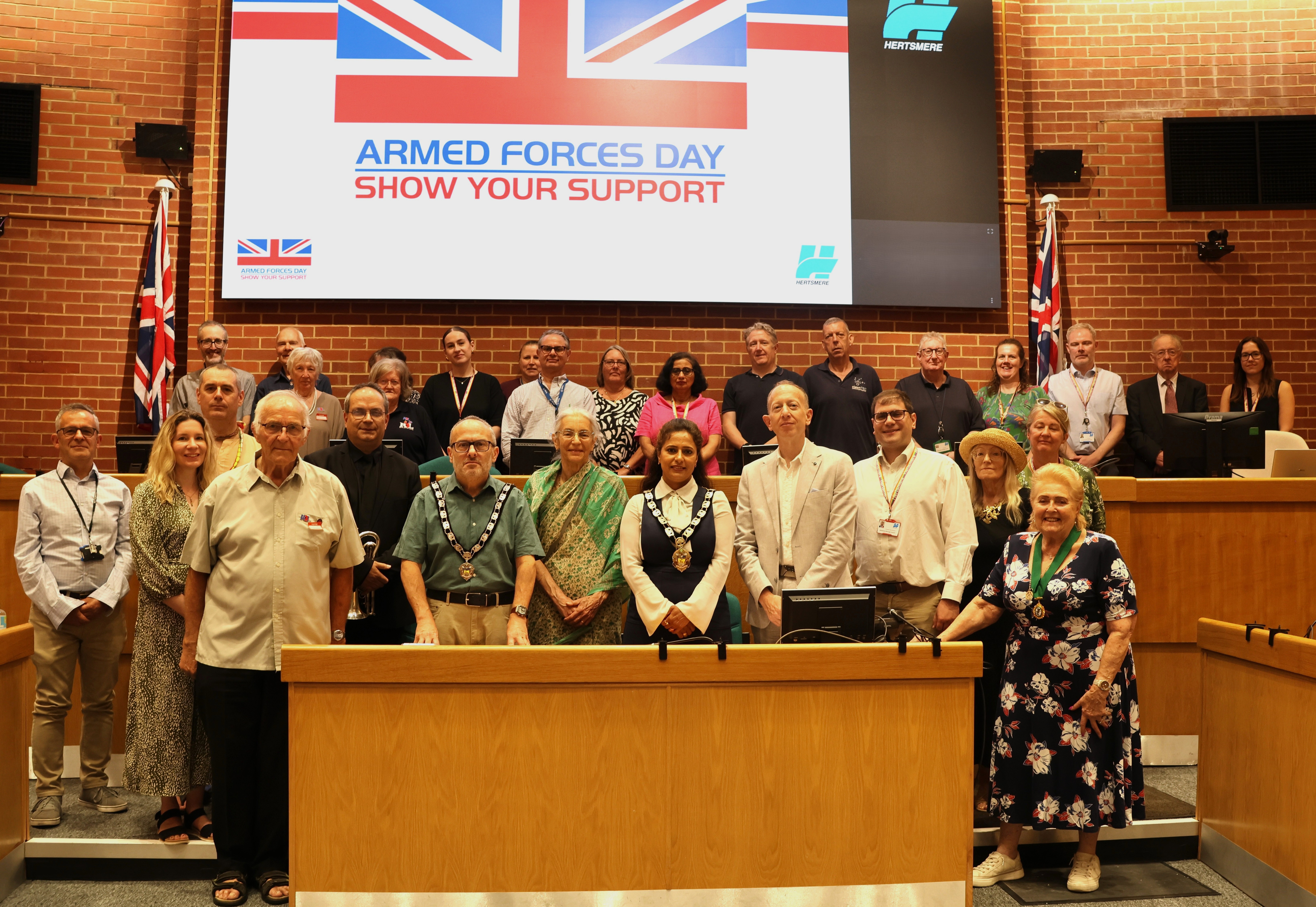 Armed Forces Day tribute group photo