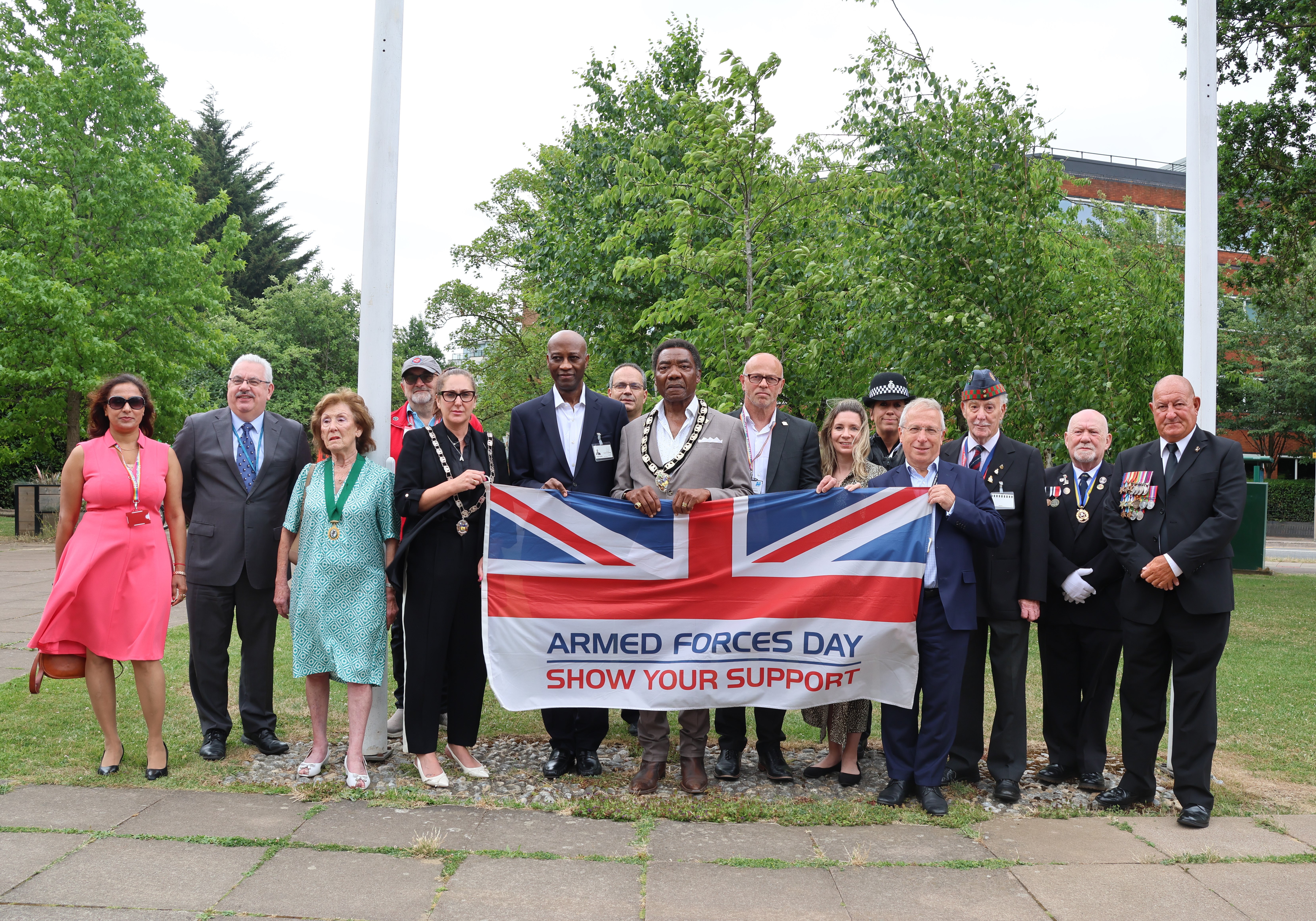 The Mayor of Hertsmere celebrates Armed Forces Day with colleagues and partners