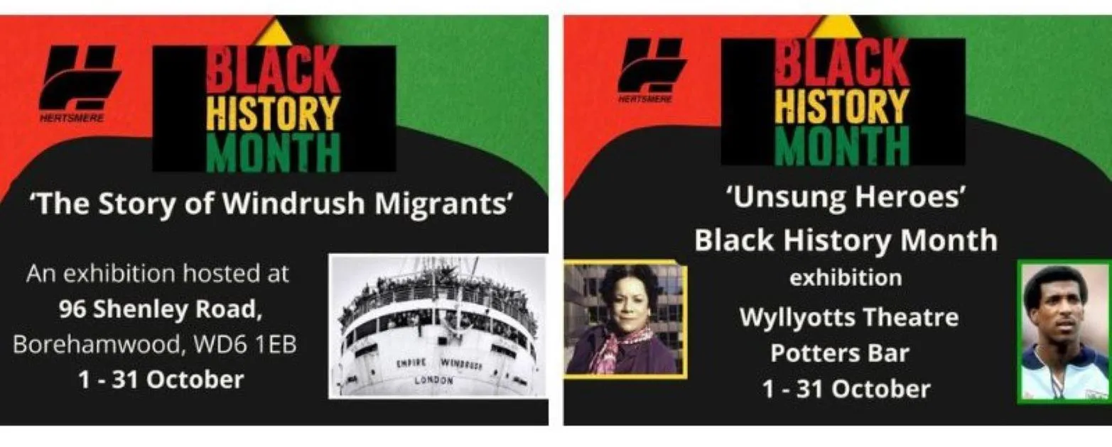Black History Month exhibitions in Borehamwood and Potters Bar