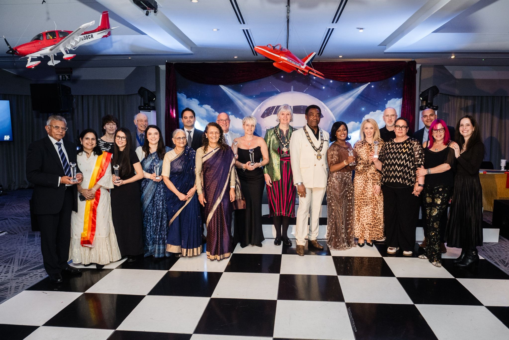 The winners standing with the Mayor at the 2026 Mayor of Hertsmere Awards. 