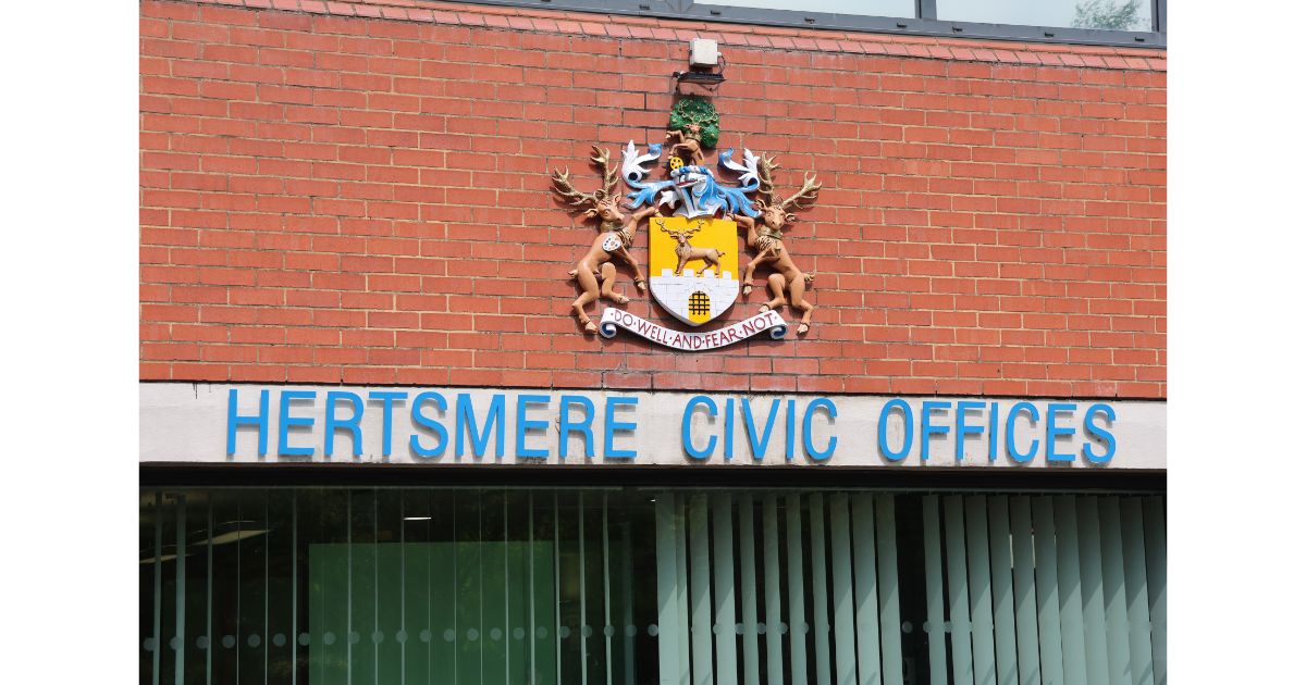 A picture of the front of the Civic Offices
