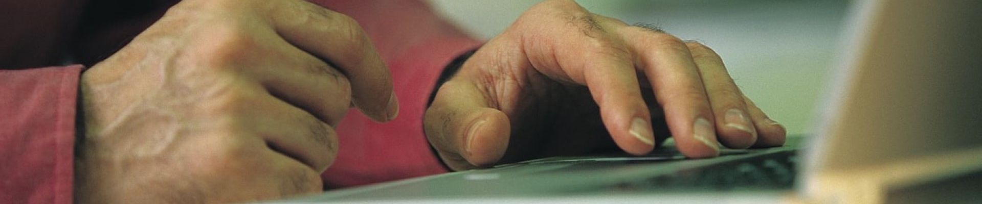 Person using a laptop