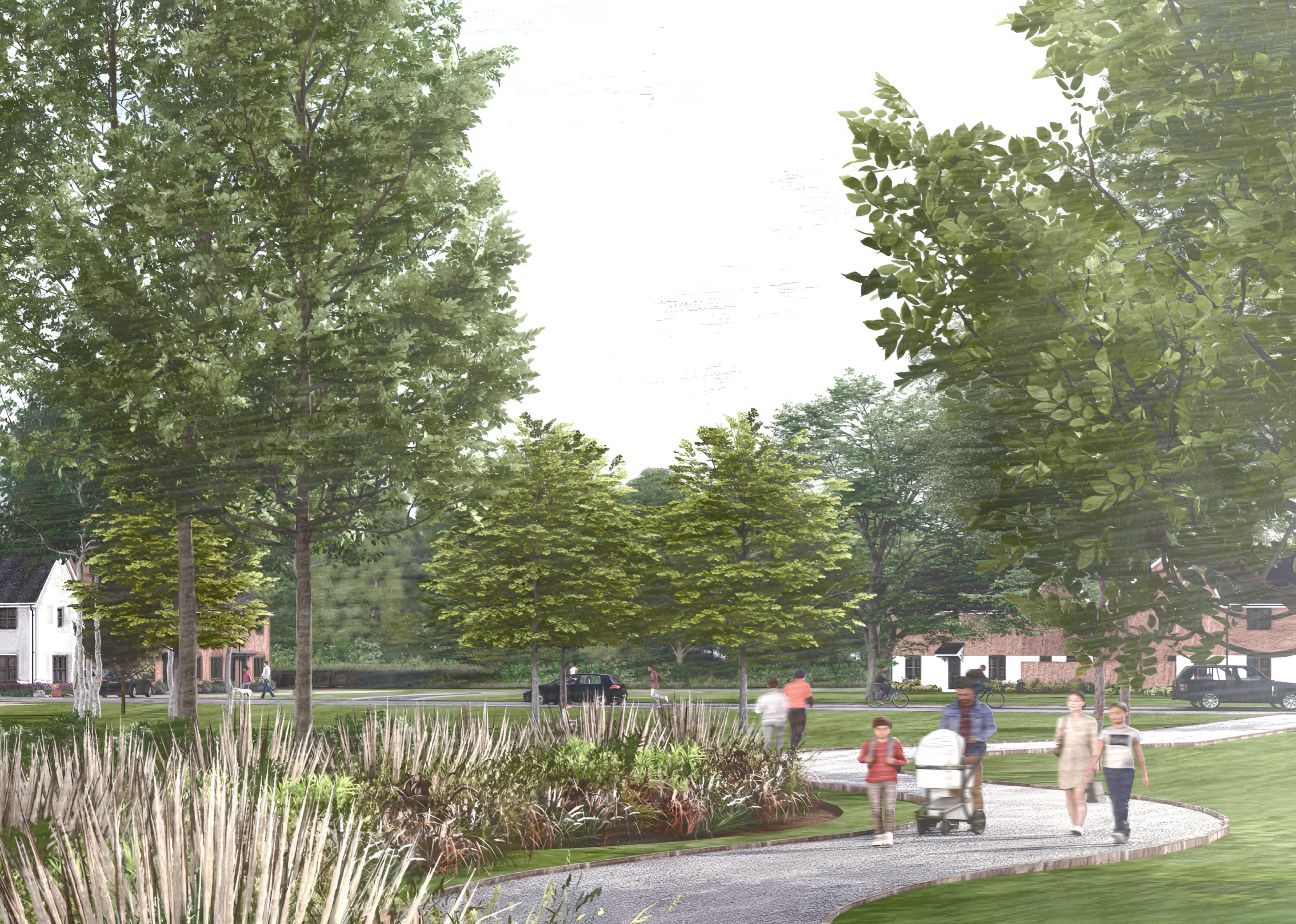 Concept illustration of a leafy development