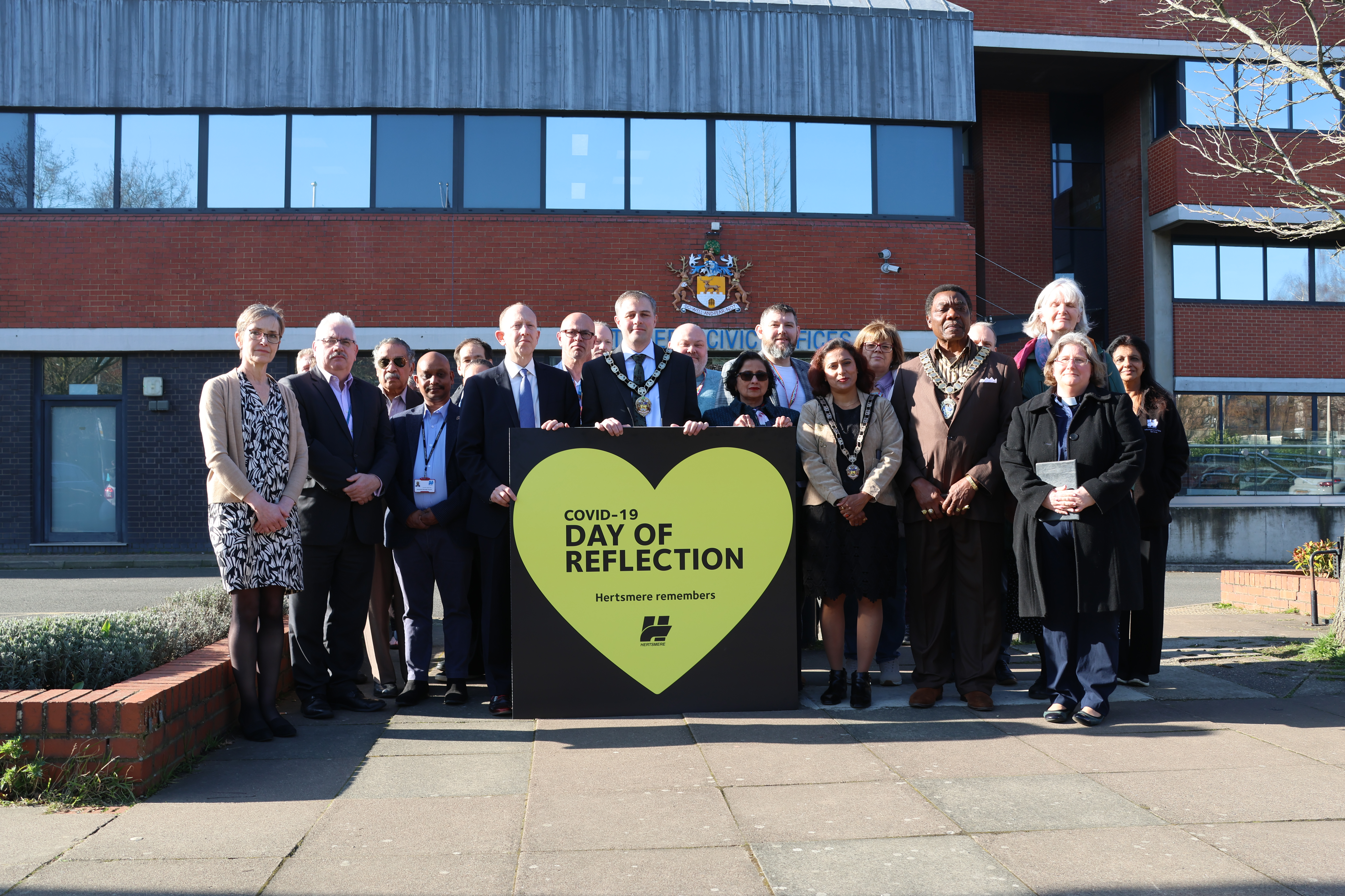 A photograph of the Covid Day of Reflection attendees