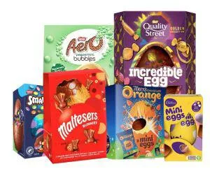 variety of cardboard Easter egg boxes