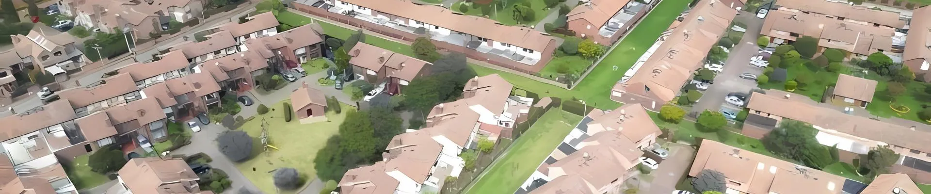 Aerial view of rooftops