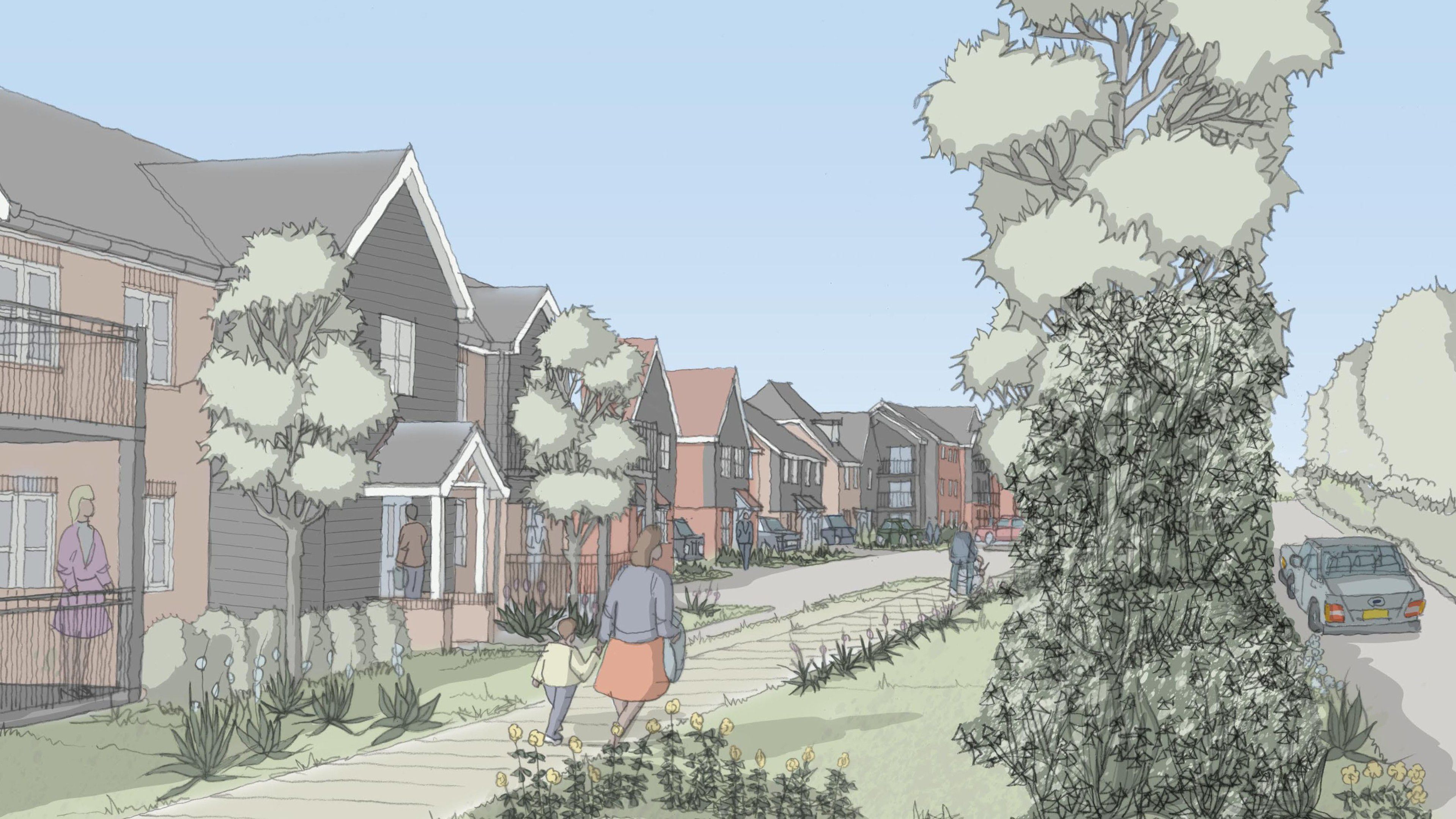 An artists impression of the new Lyndhurst development