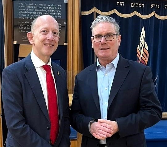 The Leader of the council Cllr Jeremy Newmark with the Prime Minister Sir Keir Starmer