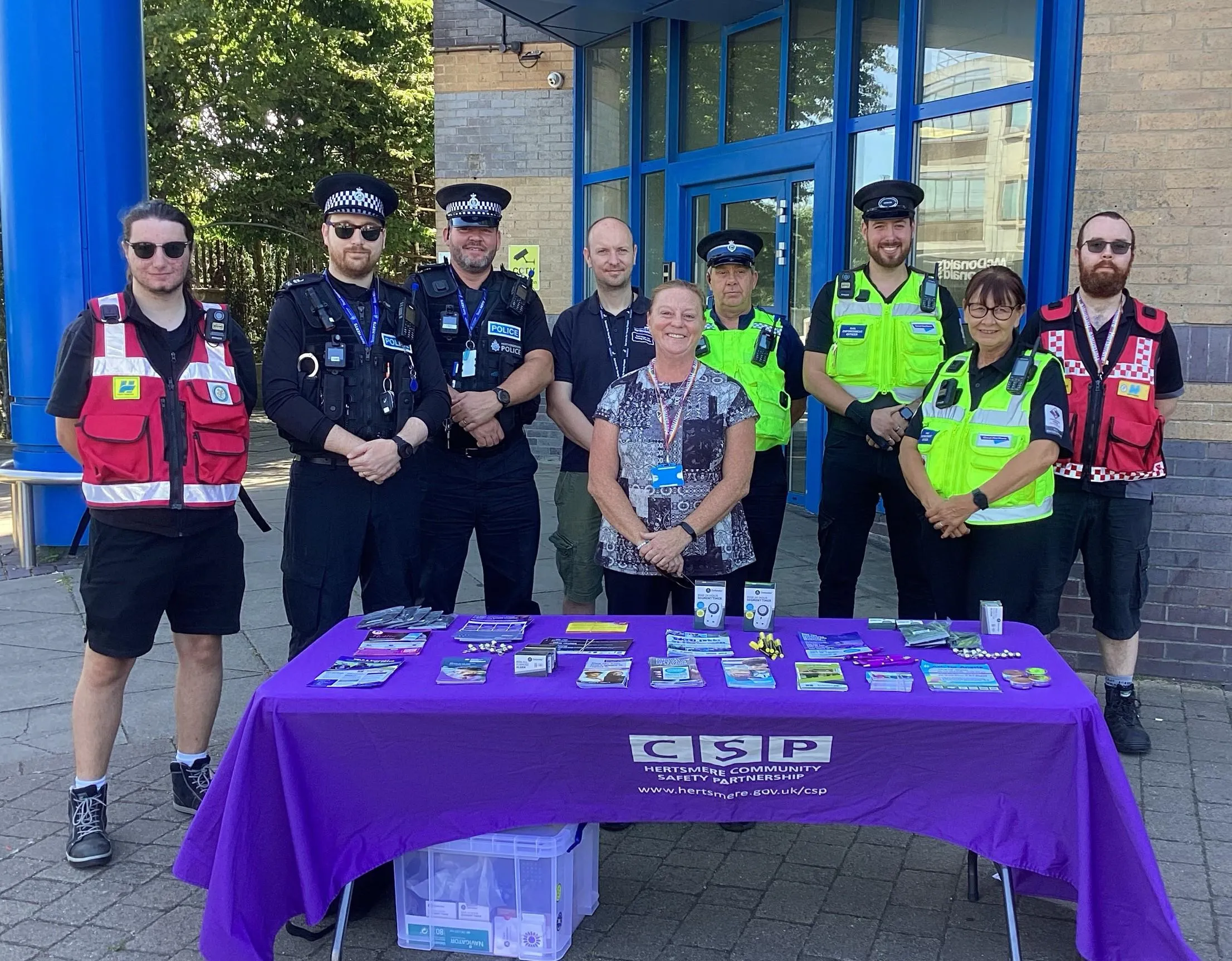 The Community Safety Partnership team at Potters Bar railway station