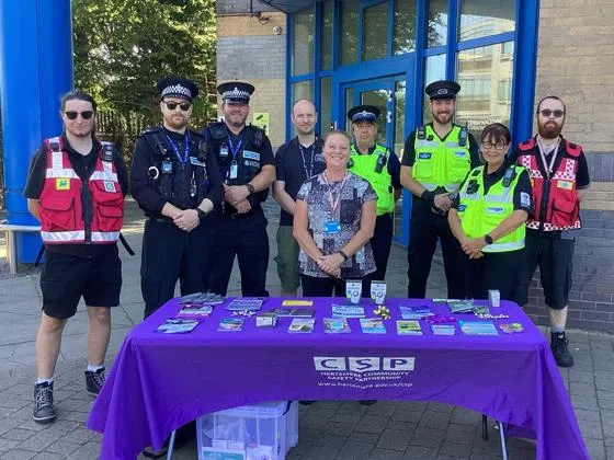 The Community Safety Partnership team at Potters Bar railway station