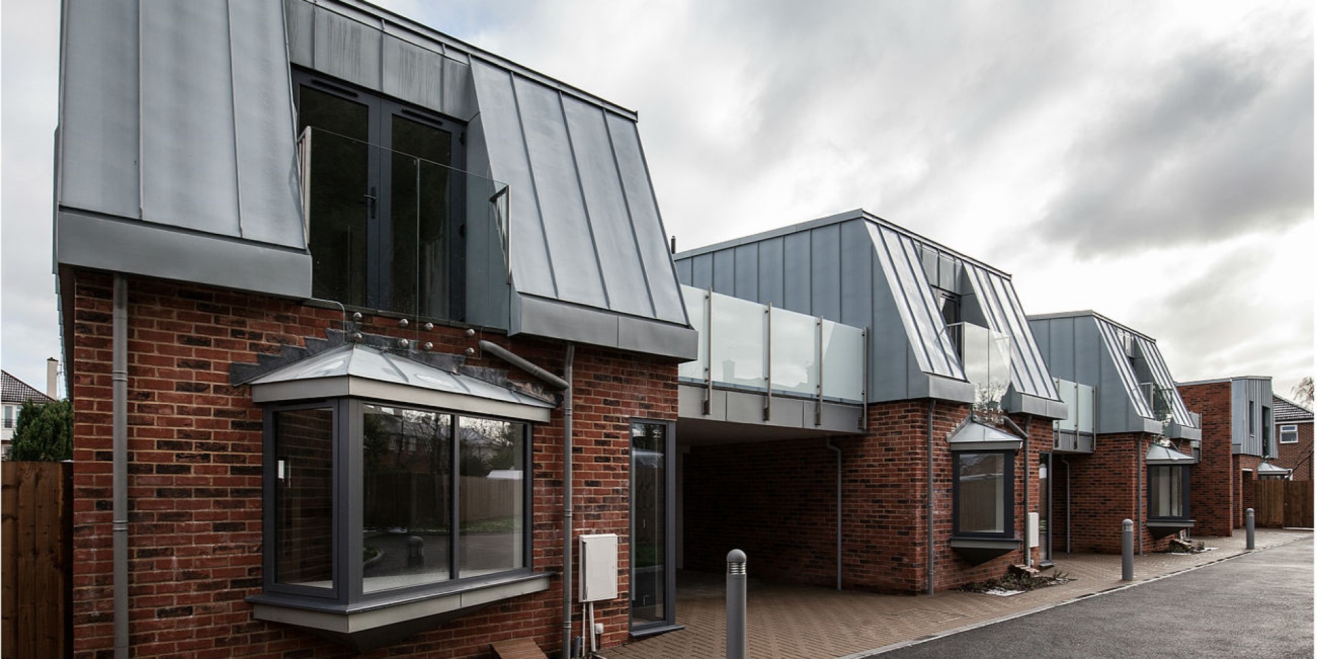 Row of office buildings