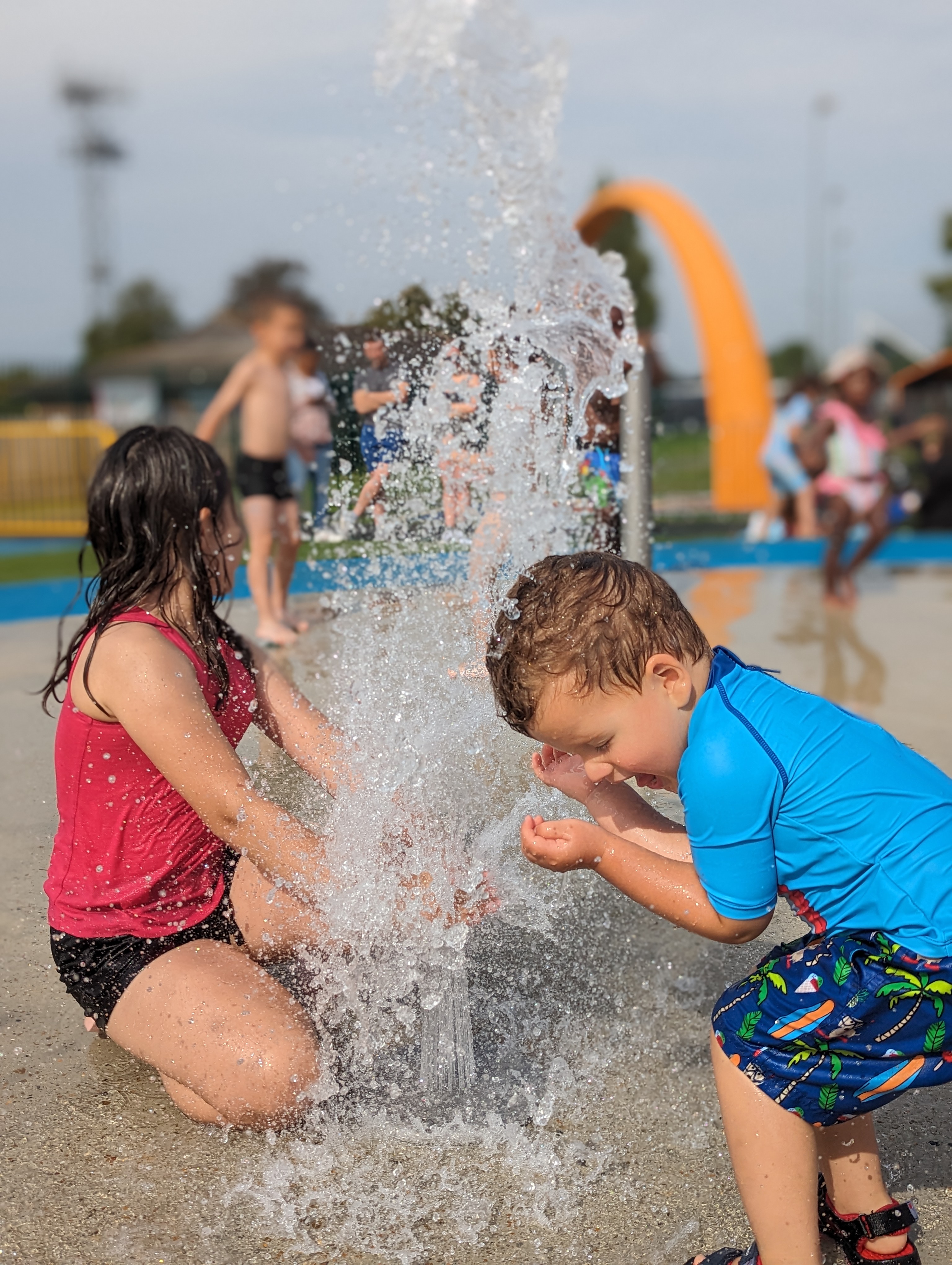 Fun at the splash park