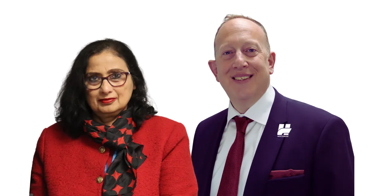 Chief Executive Sajida Bijle and Leader of the Council, Councillor Jeremy Newmark