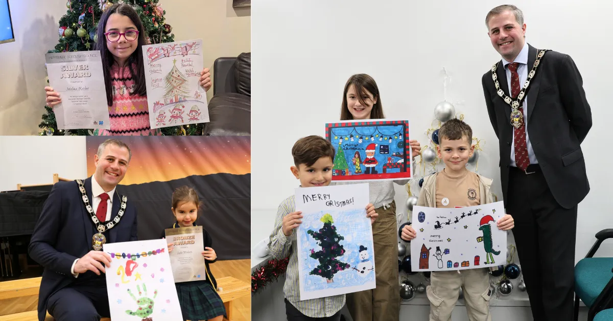 Seasonal card competition winners