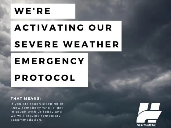 We're activating our severe weather emergency protocol