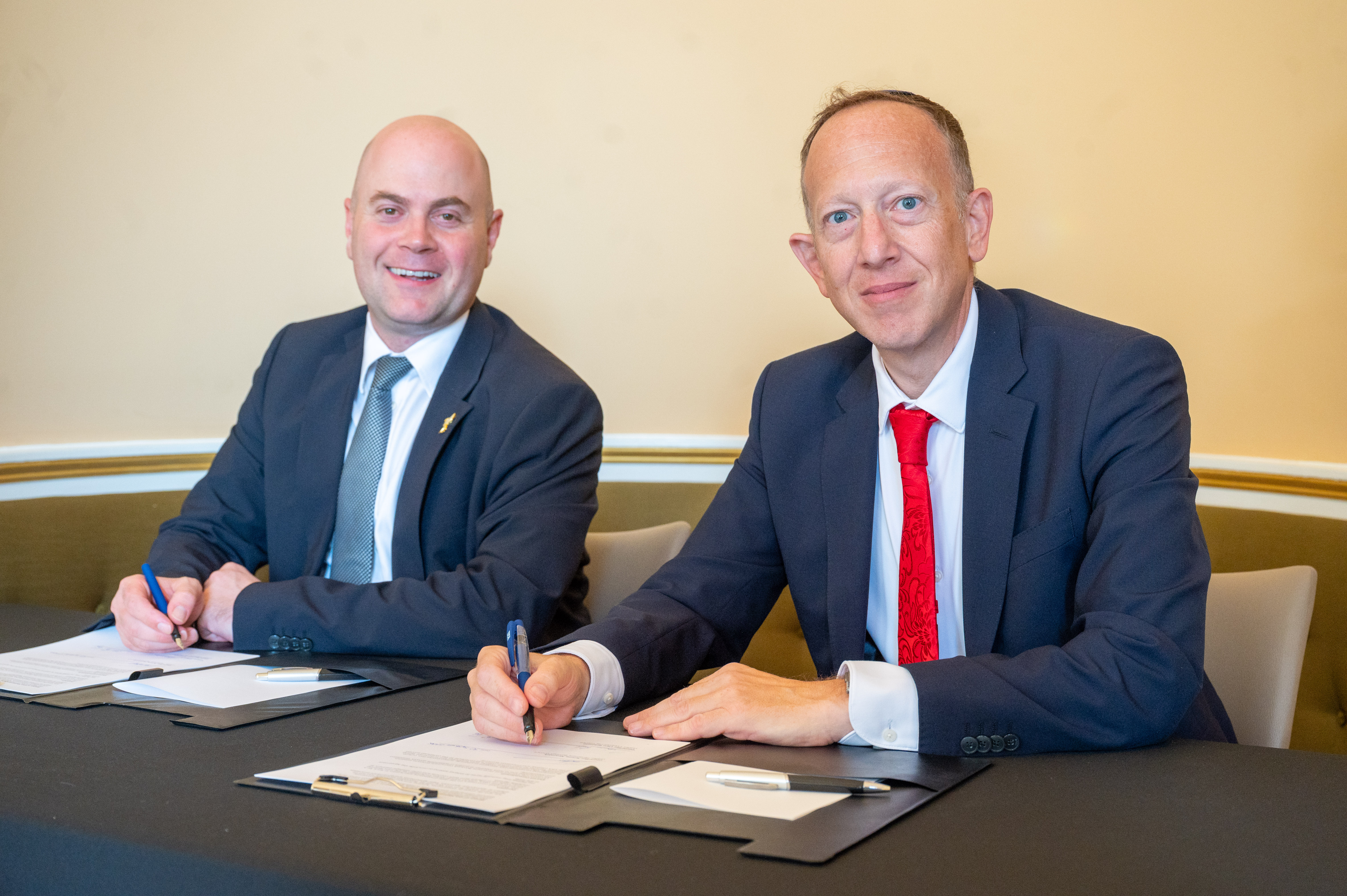 Cllr Liam Robinson, Leader of Liverpool City Council and Cllr Jeremy Newmark, Leader of Hertsmere Borough Council