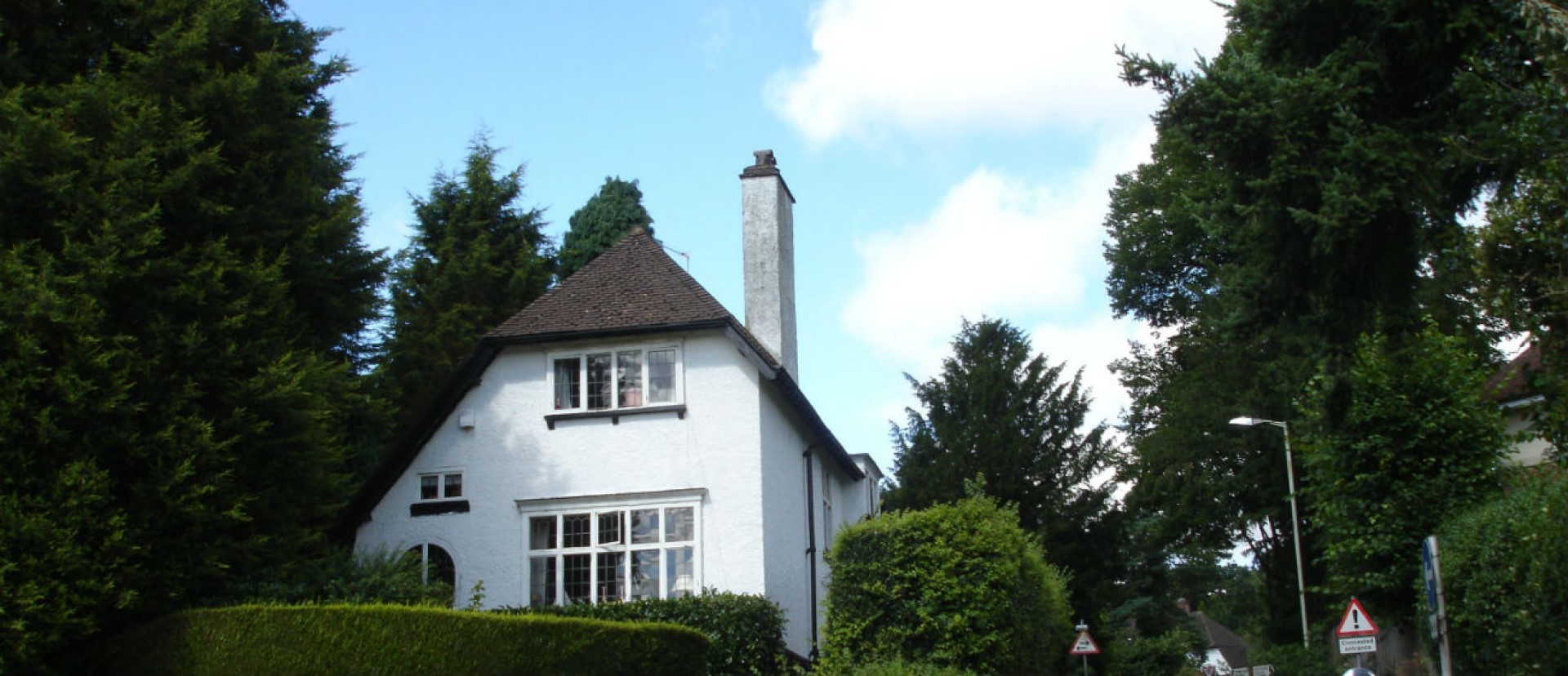 Trees around a residential house